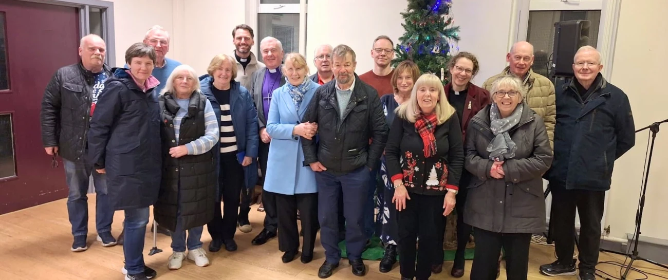 Revd Mike Darbandi, Bishop David and Canon Helen Steed (Area Dean) join the Ballymacarrett Select Vestry for a pre-Christmas gathering.