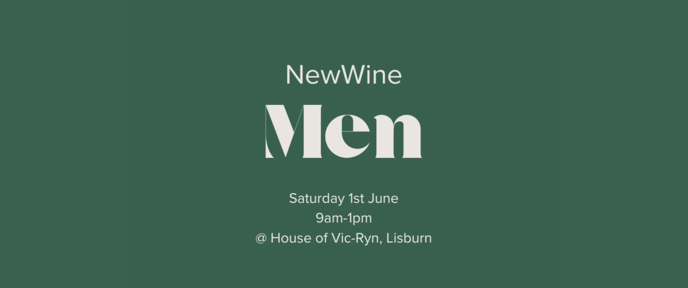 New Wine Men's event