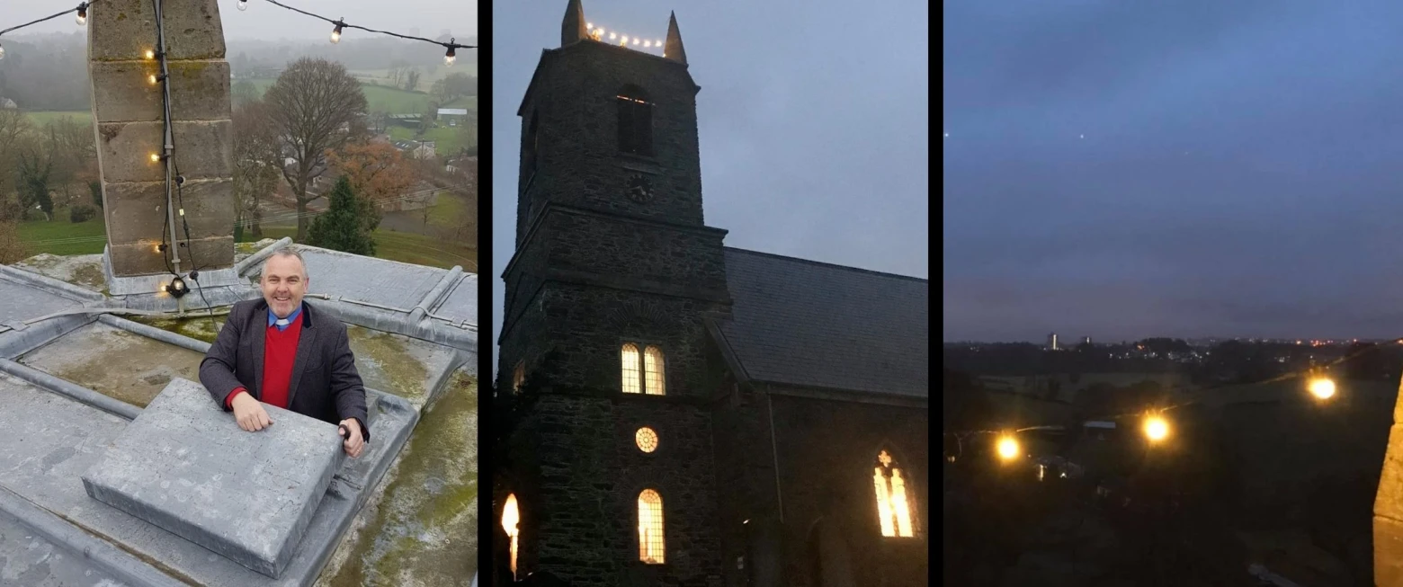 A light on a hill