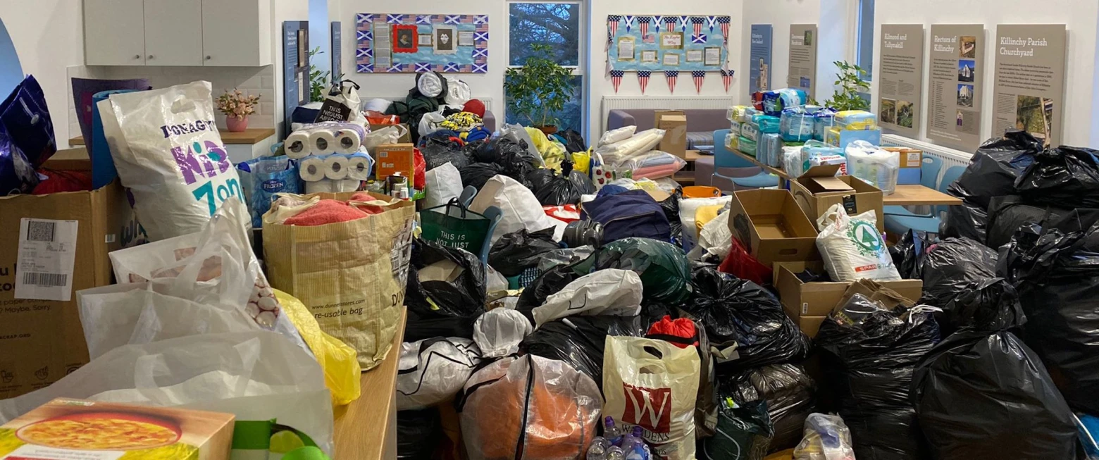 Parishes collect items for Ukraine