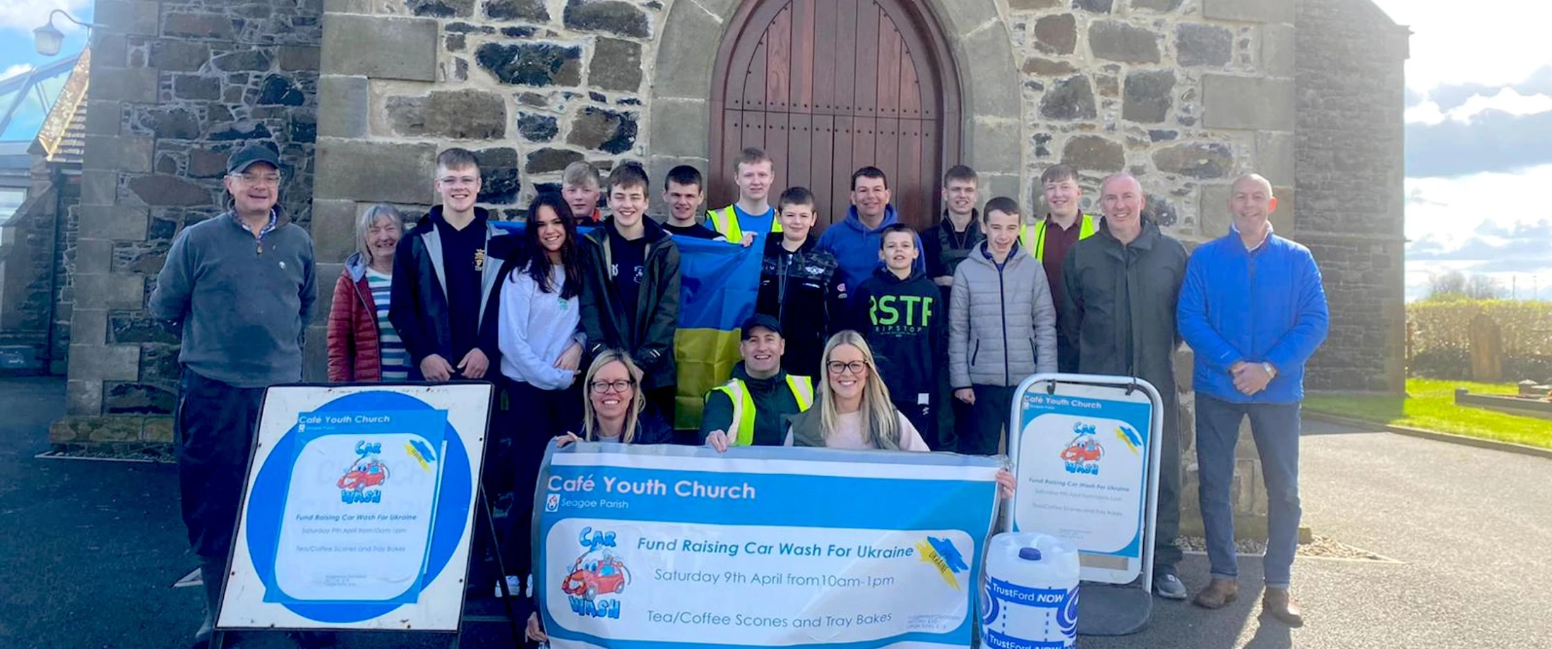 Car washing and coffee in support of Ukraine