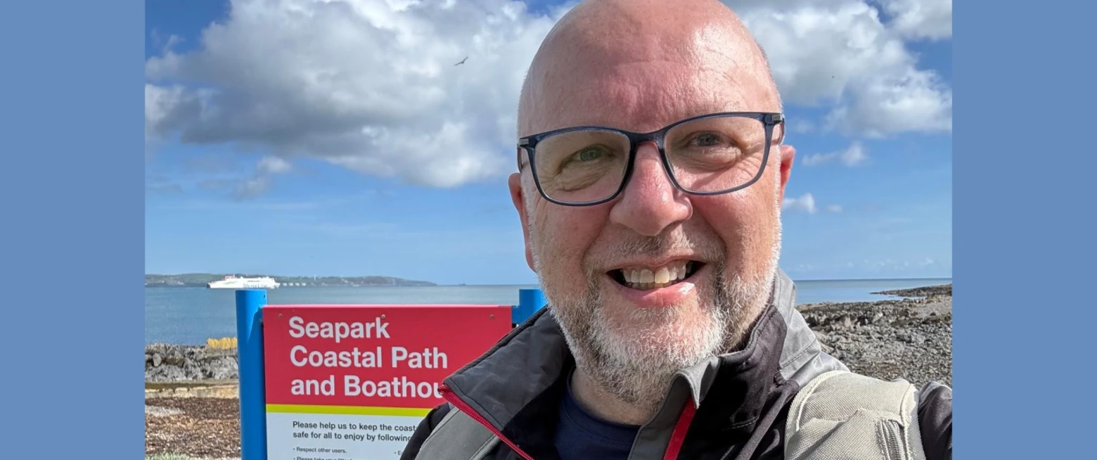 Archdeacon Mark in training for a fundraising challenge