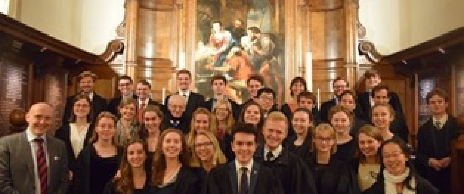 Corpus Christi College Choir singing evensong at Belfast Cathedral