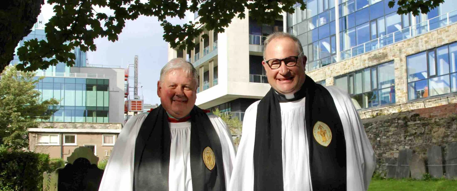 Dean William Morton and the preacher, Canon Simon Doogan