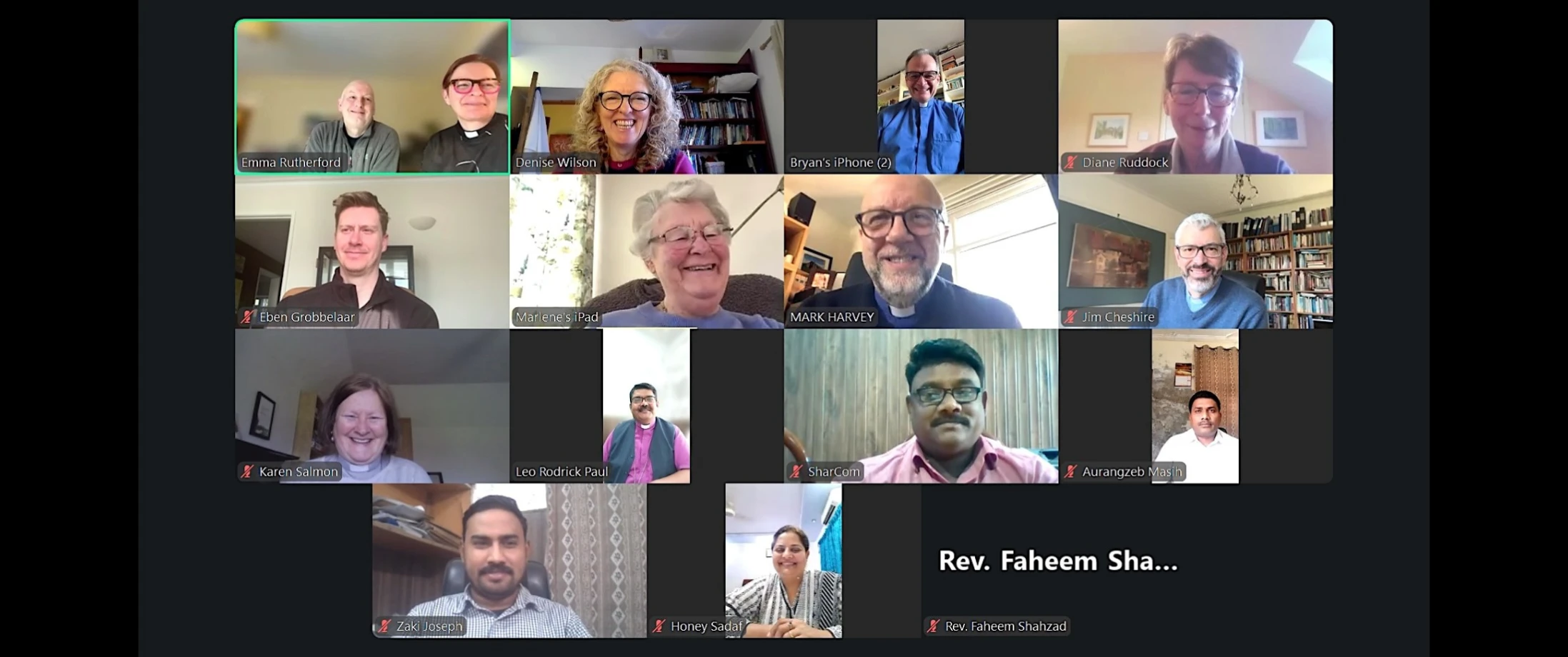 Prayer meeting with our link diocese of Multan