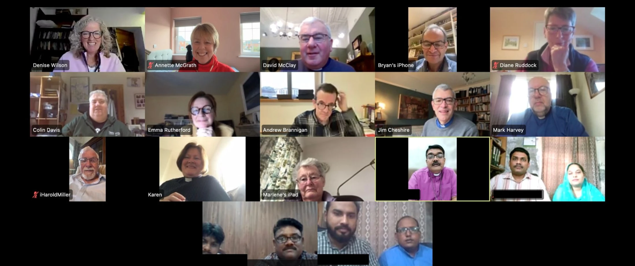 Online prayer meeting with Multan Diocese