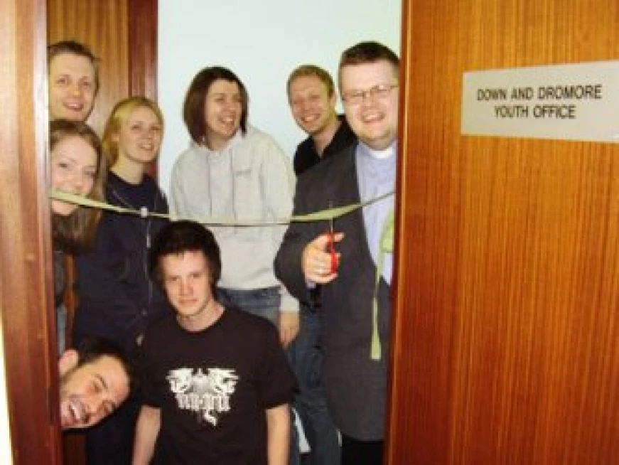 Adrian gets to cut the ribbon!