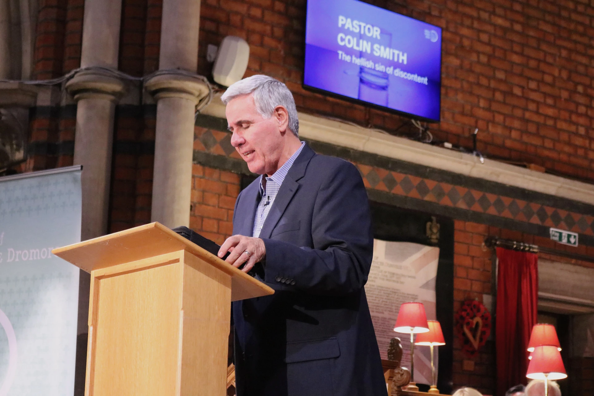 Pastor Colin speaking on the first night
