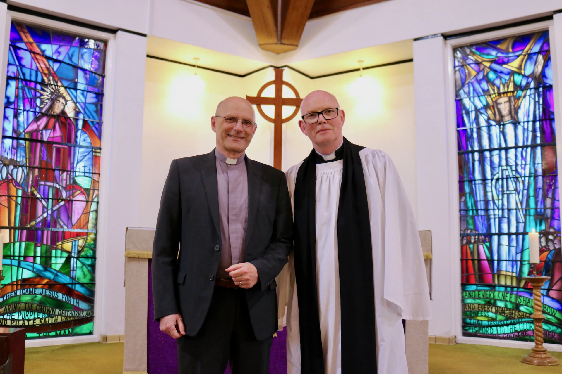 Ken with his preacher, Revd Uel Marrs