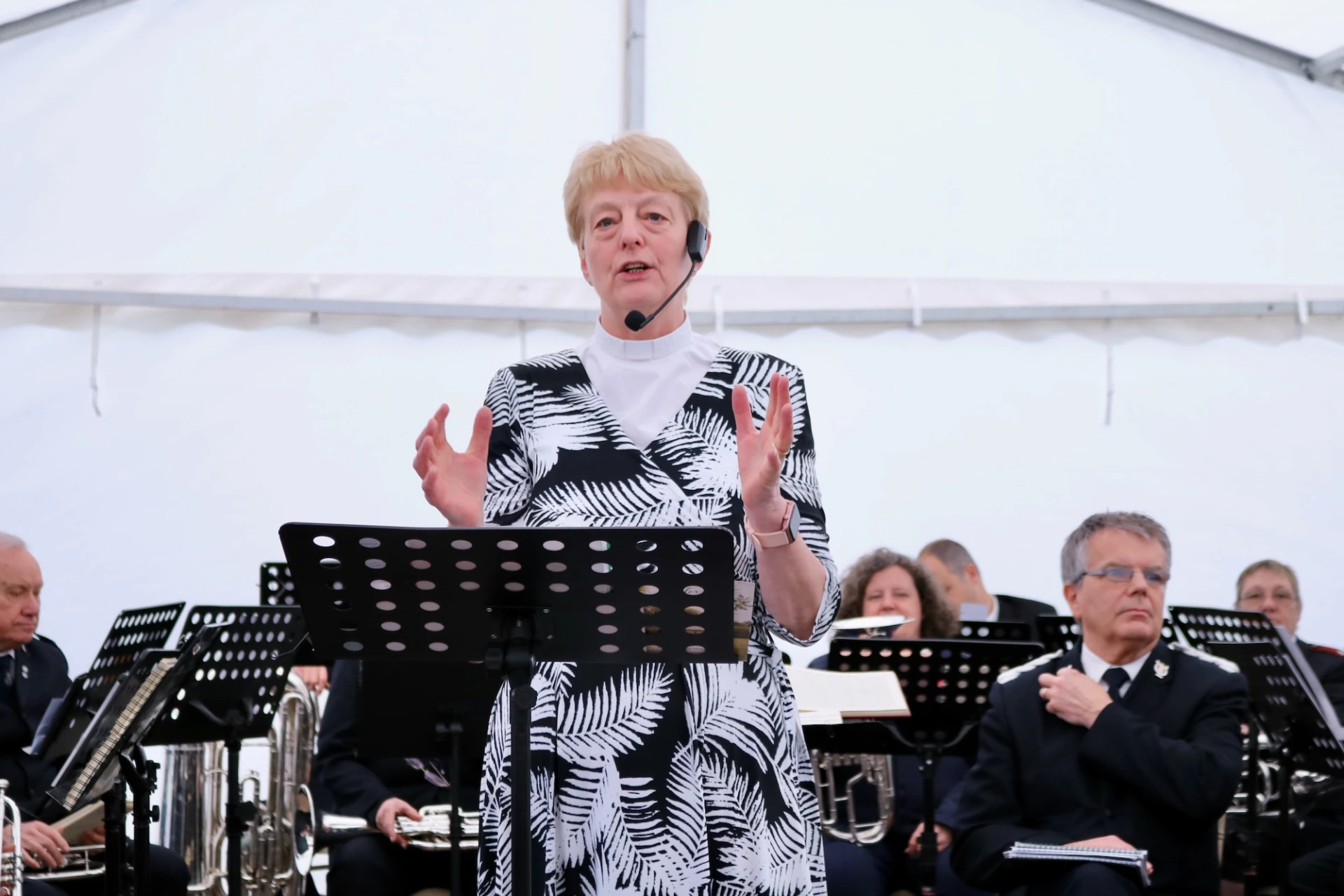The rector, Canon Myrtle Morrison