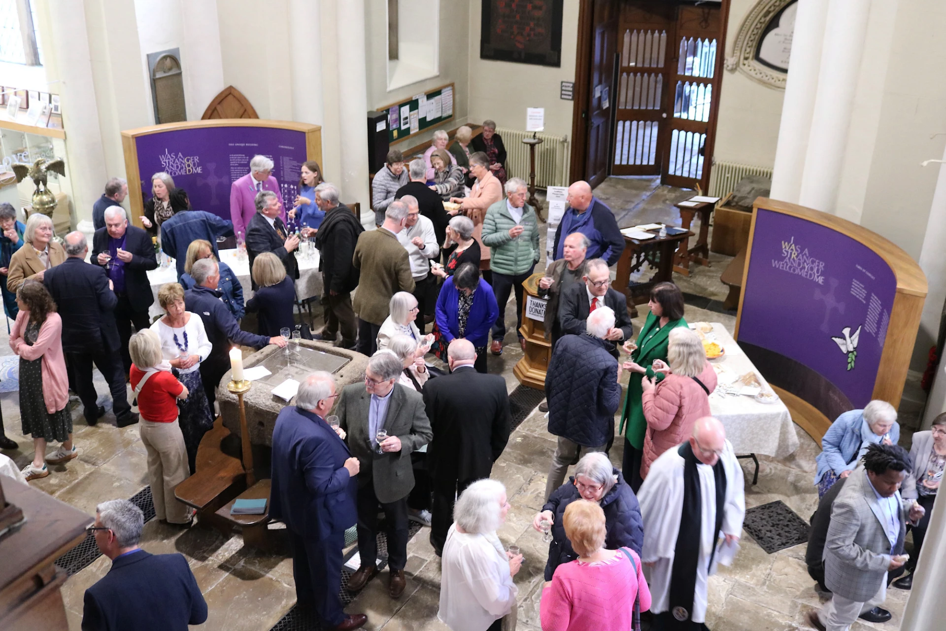 Refreshments in the Narthex