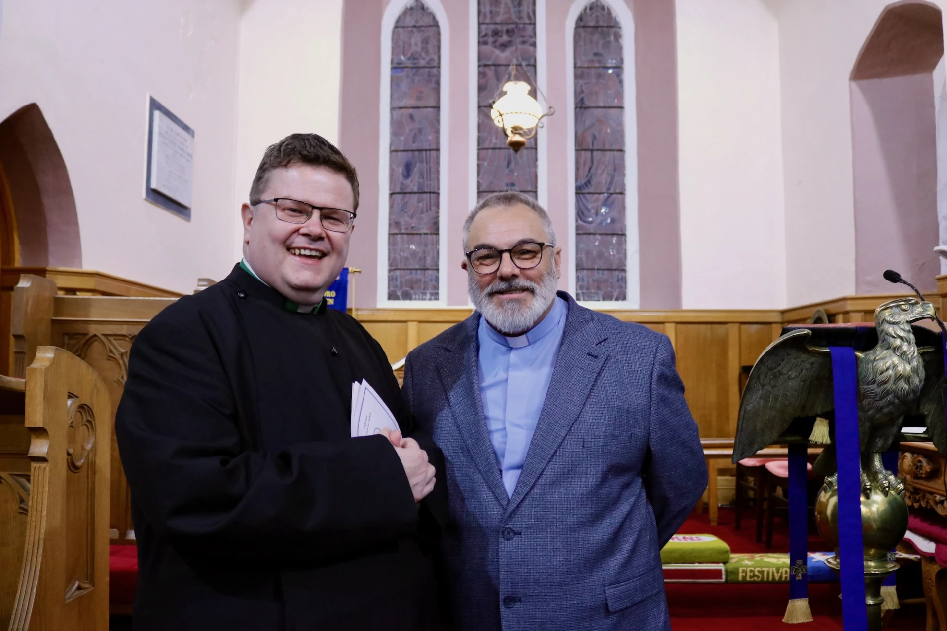 Revd Adrian Dorrian and Revd Stephen Doherty before the service