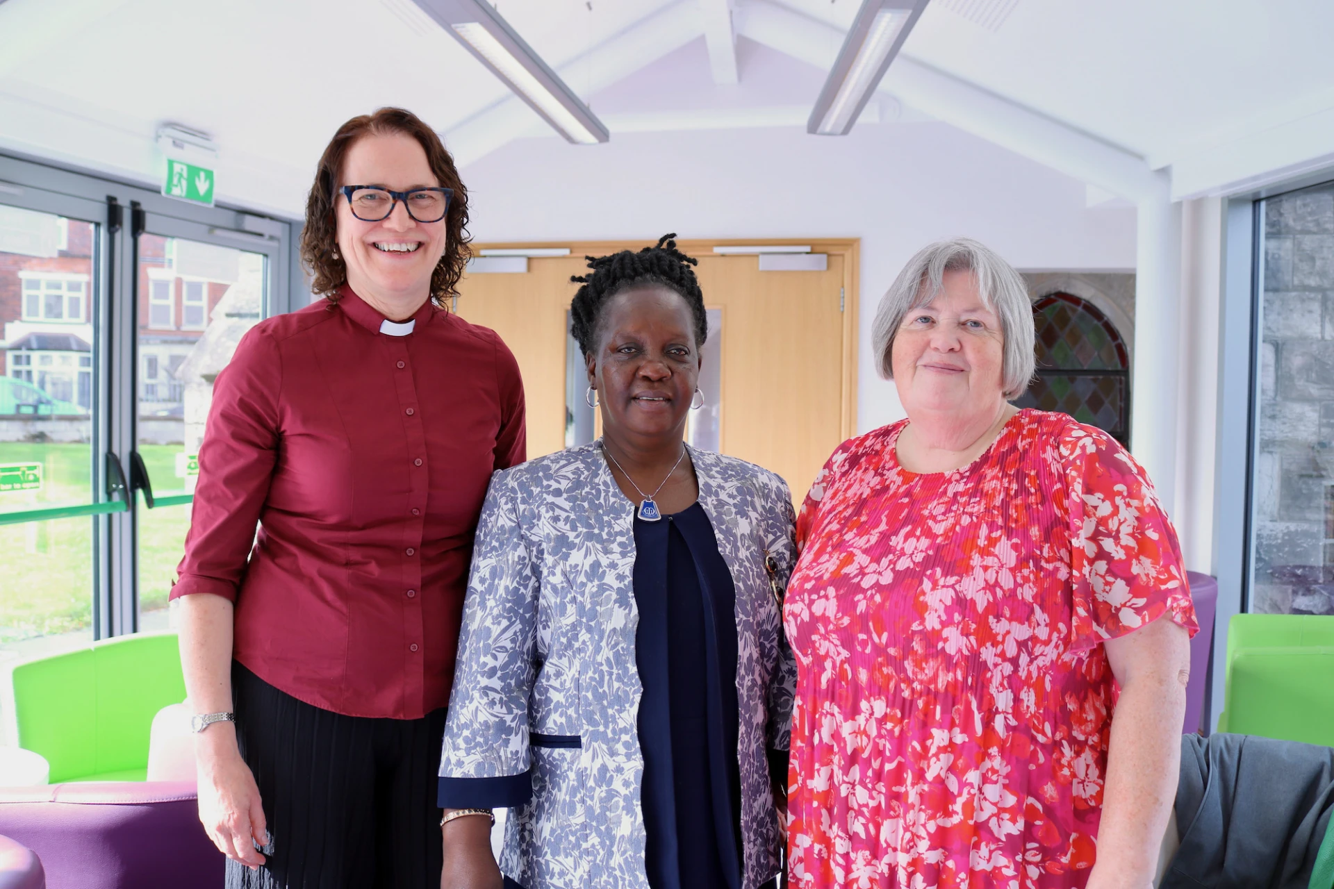 Rector of St Donard's, Revd Jan Stevenson, Mama Rejoice and Hilary McClay