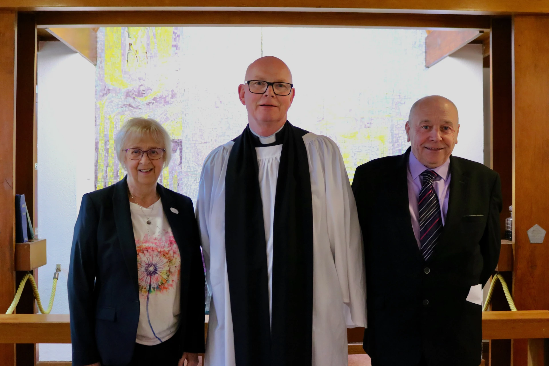 People's Warden, Maggie Murphy, Revd Ken and Rector's Warden, Philip Osborne