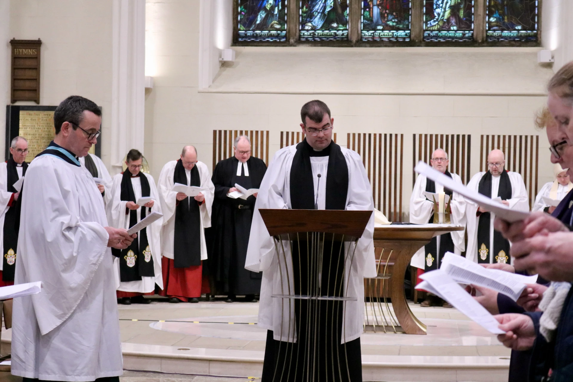 Revd Rodney Blair gives the Gospel reading