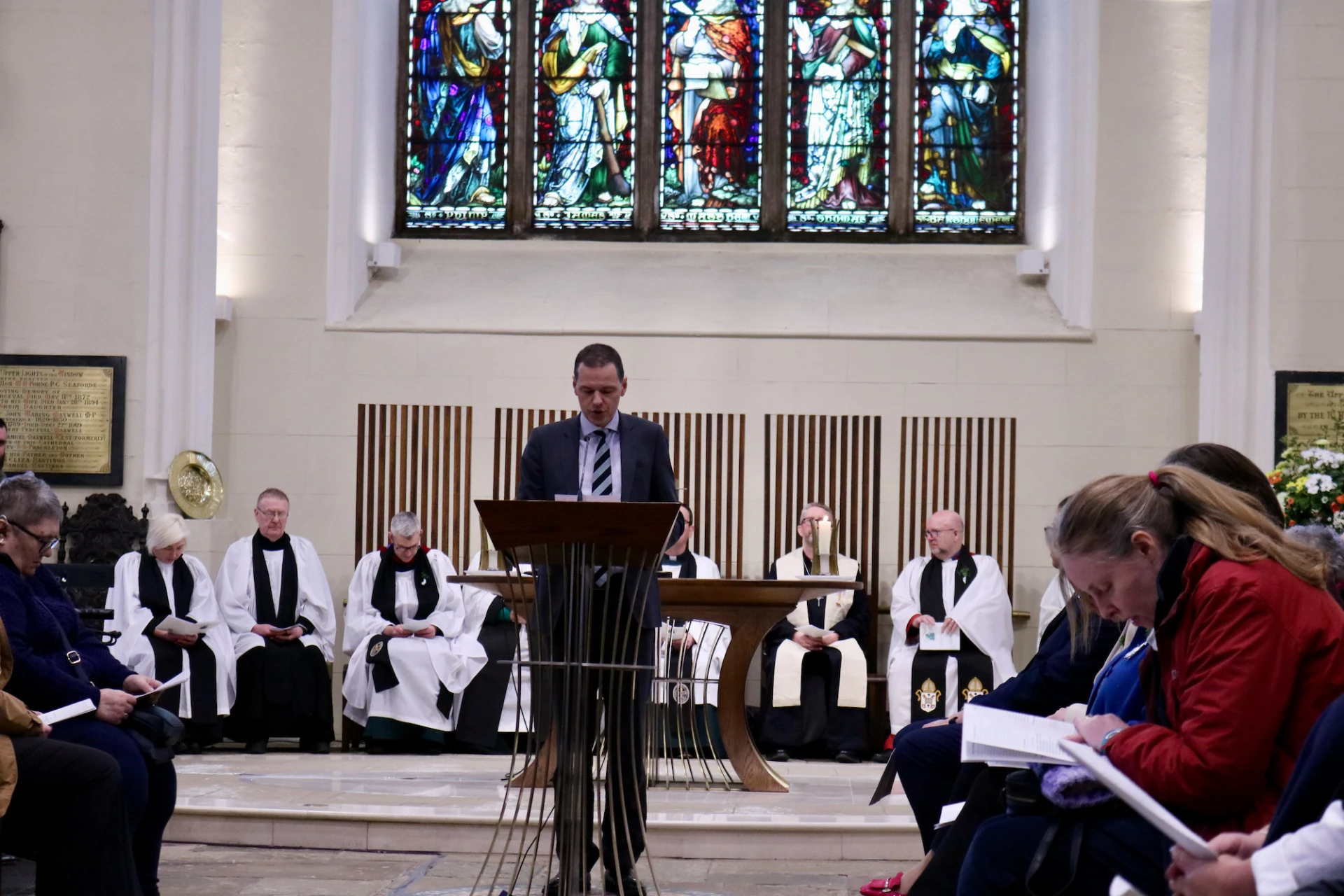 Robin McLoughlin OBE leads the intercessions