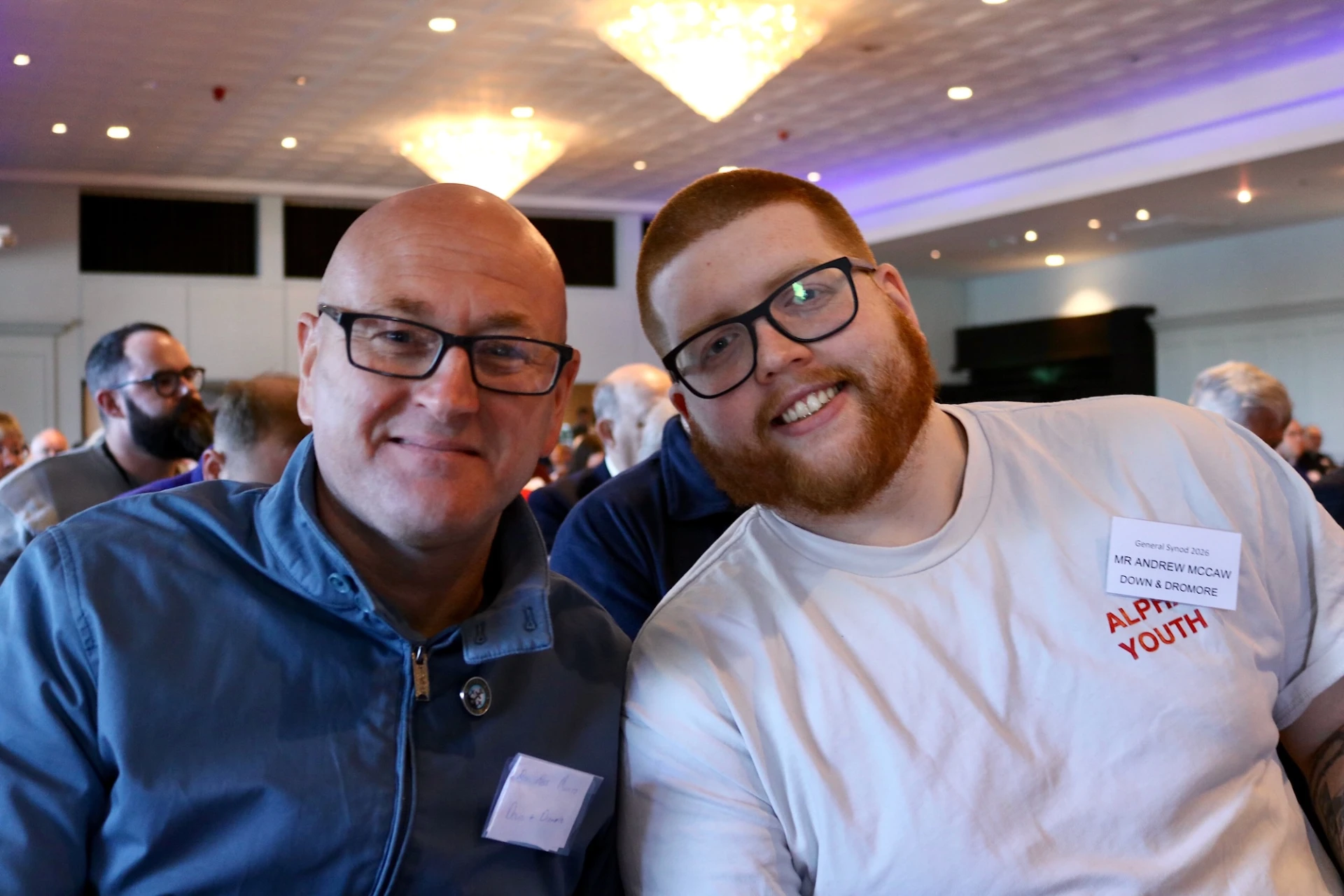 Revd Ross Munro and Andrew McCann