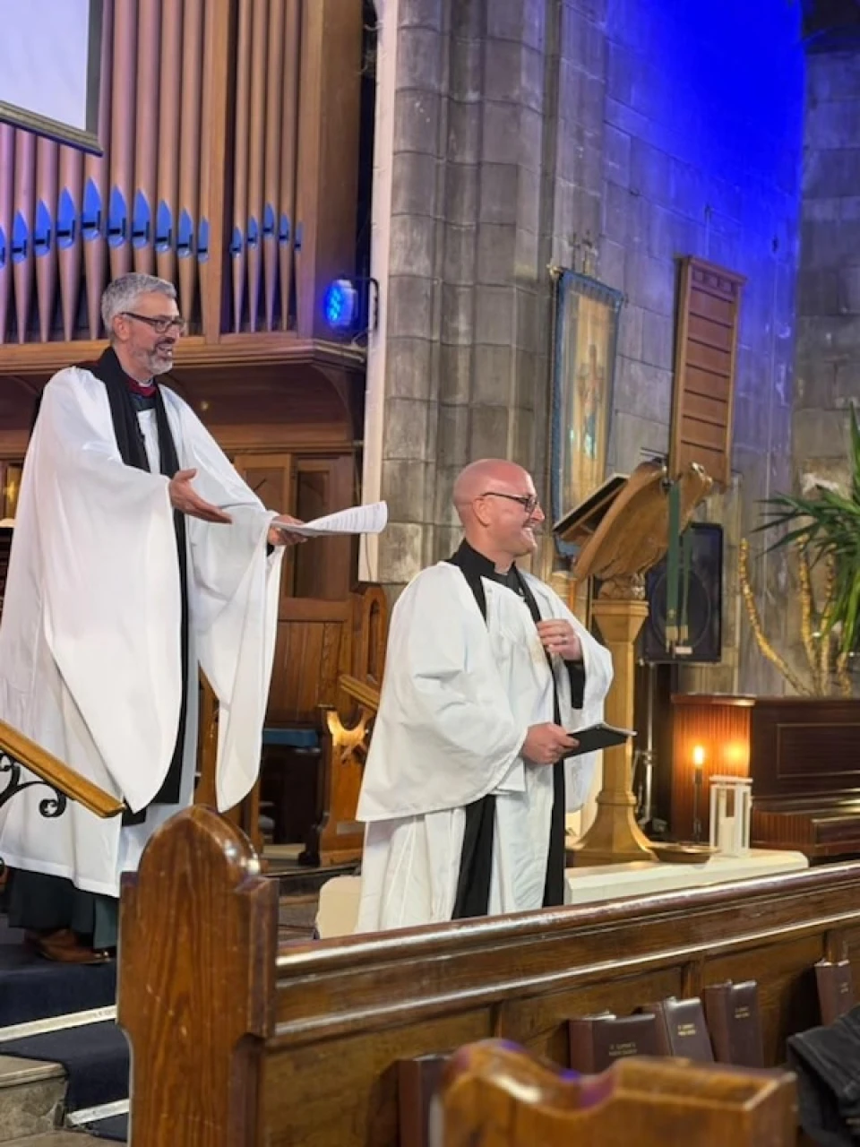 Ross is presented to the congregation