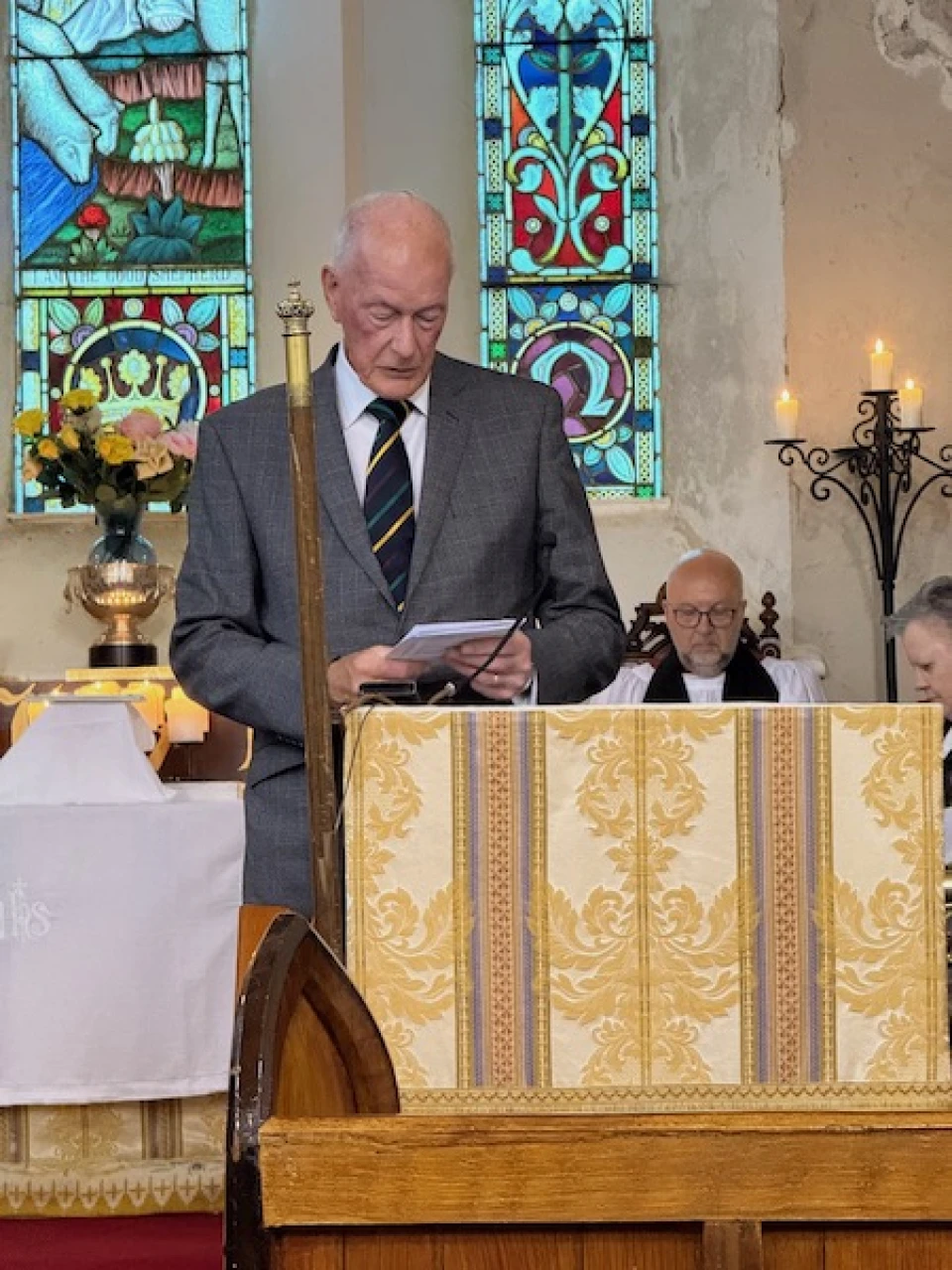 Russell gives the first reading