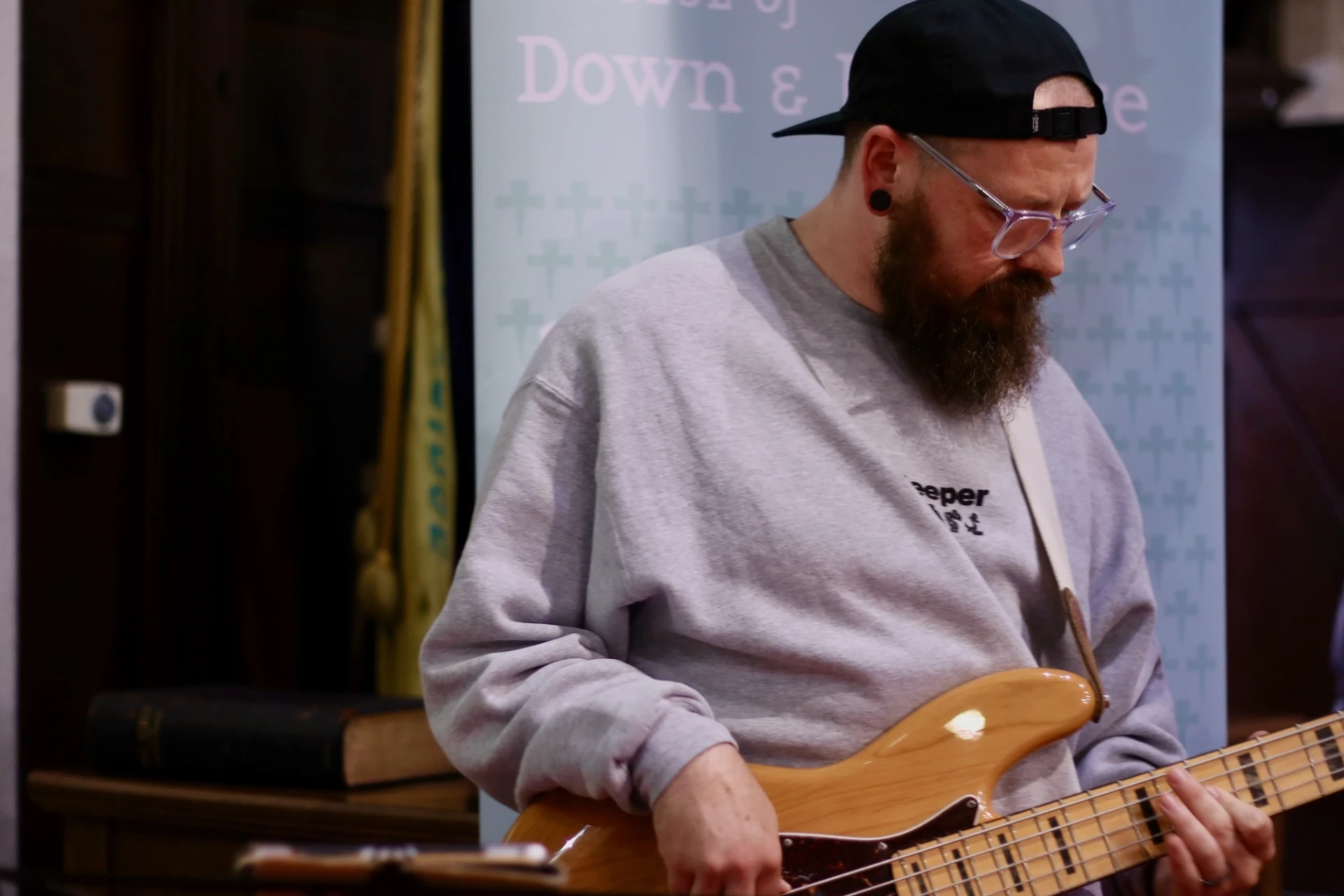 Stu on bass