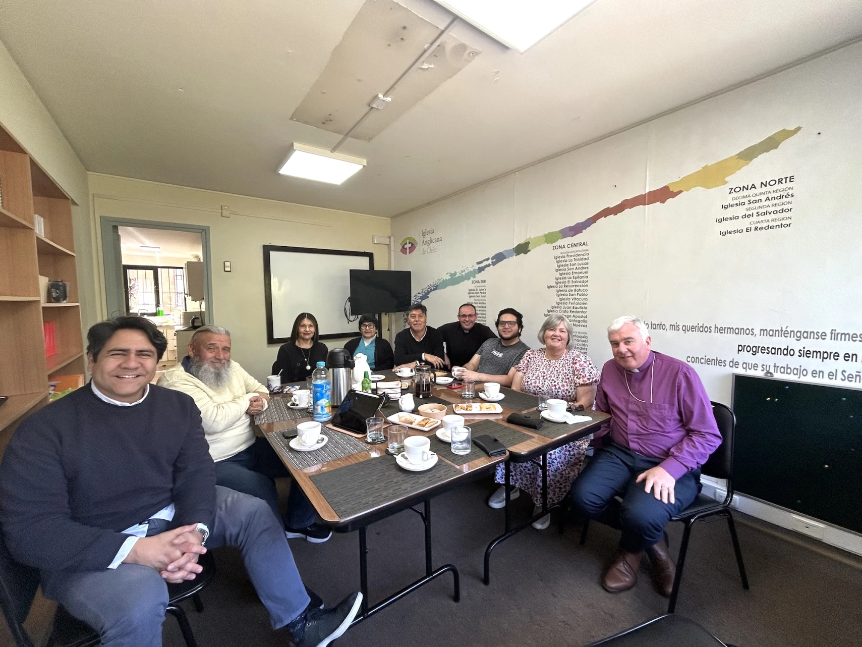 Team visit to the diocesan office where they met the provincial staff