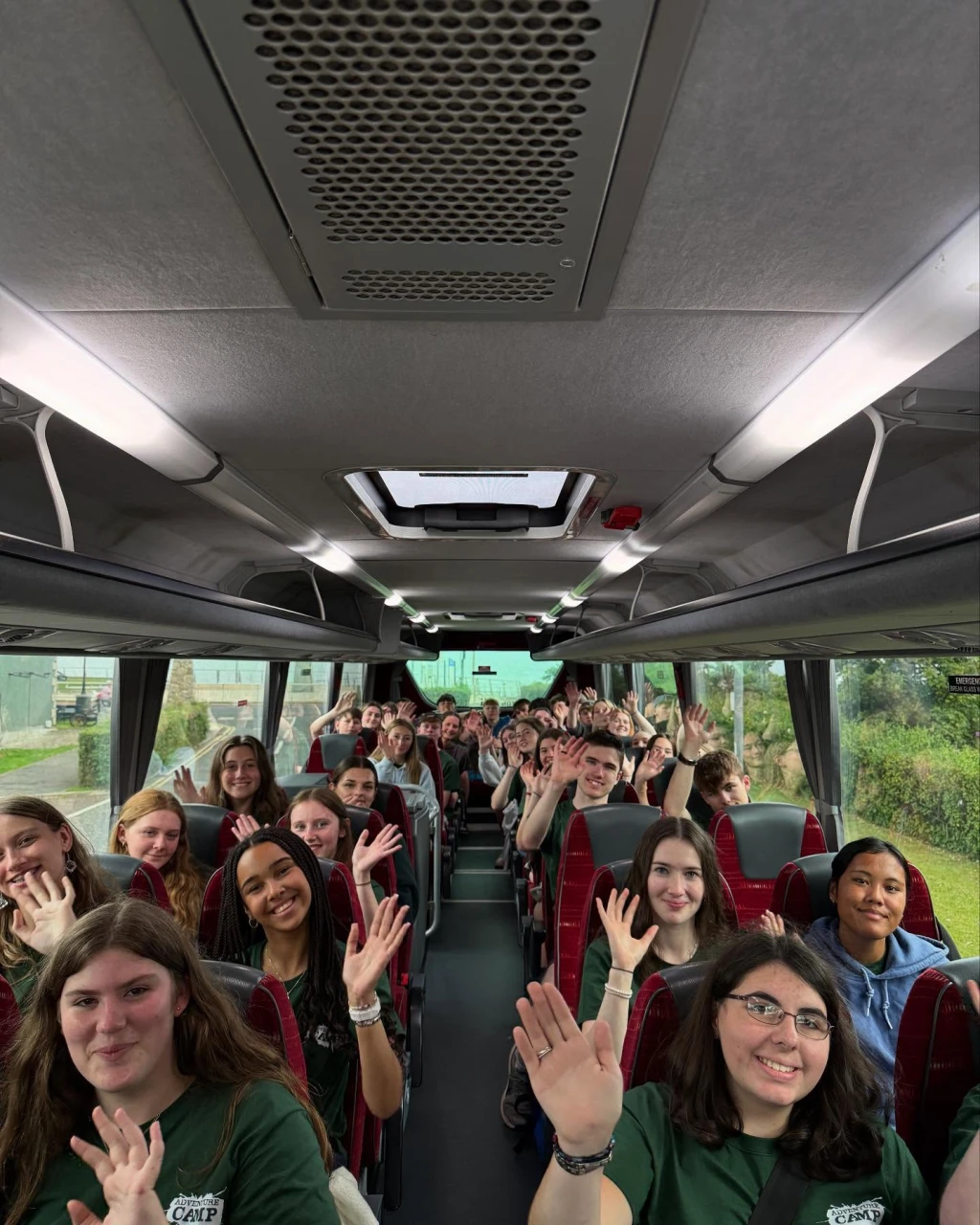 The campers on the bus...