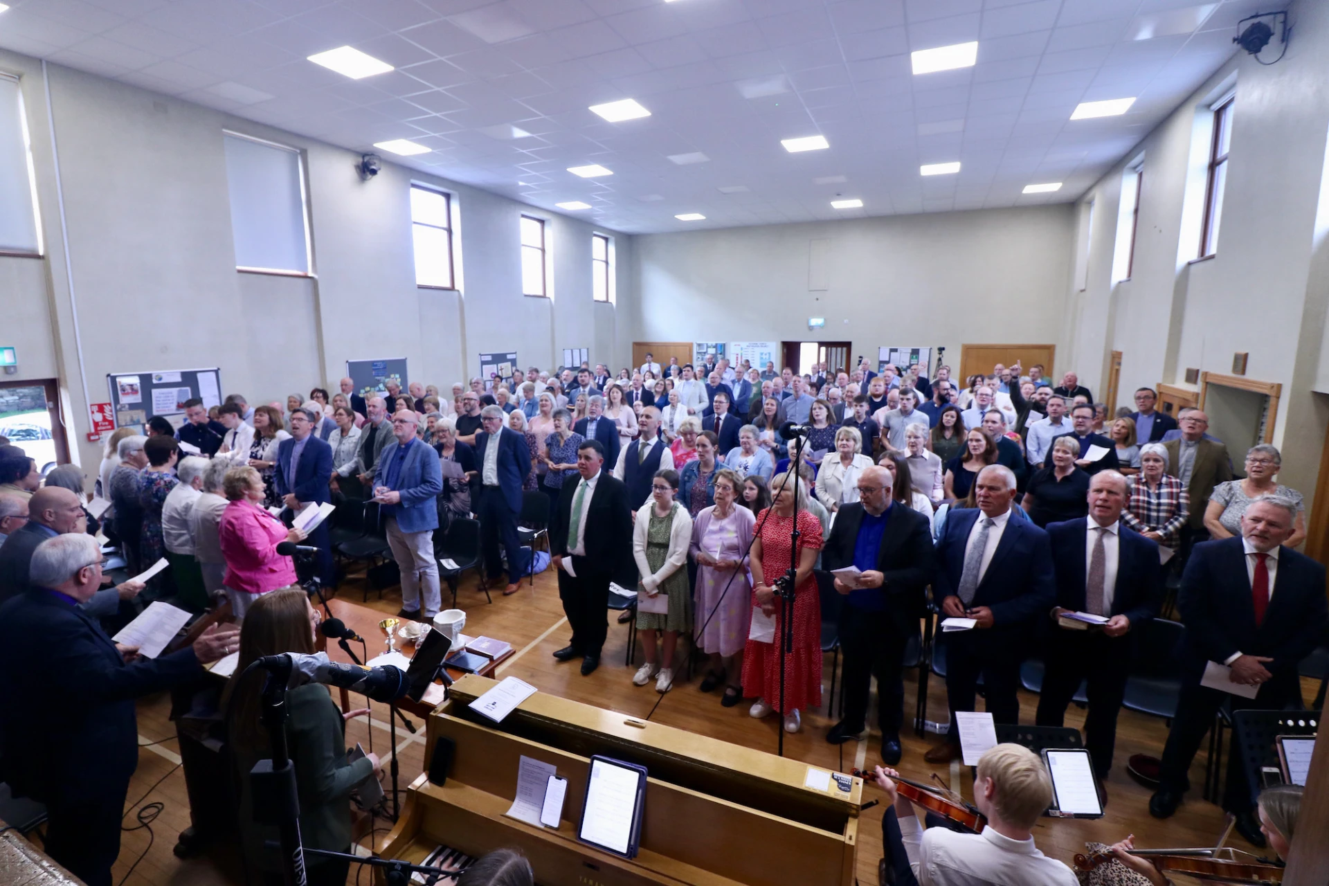 The congregation in Kilhorne church hall