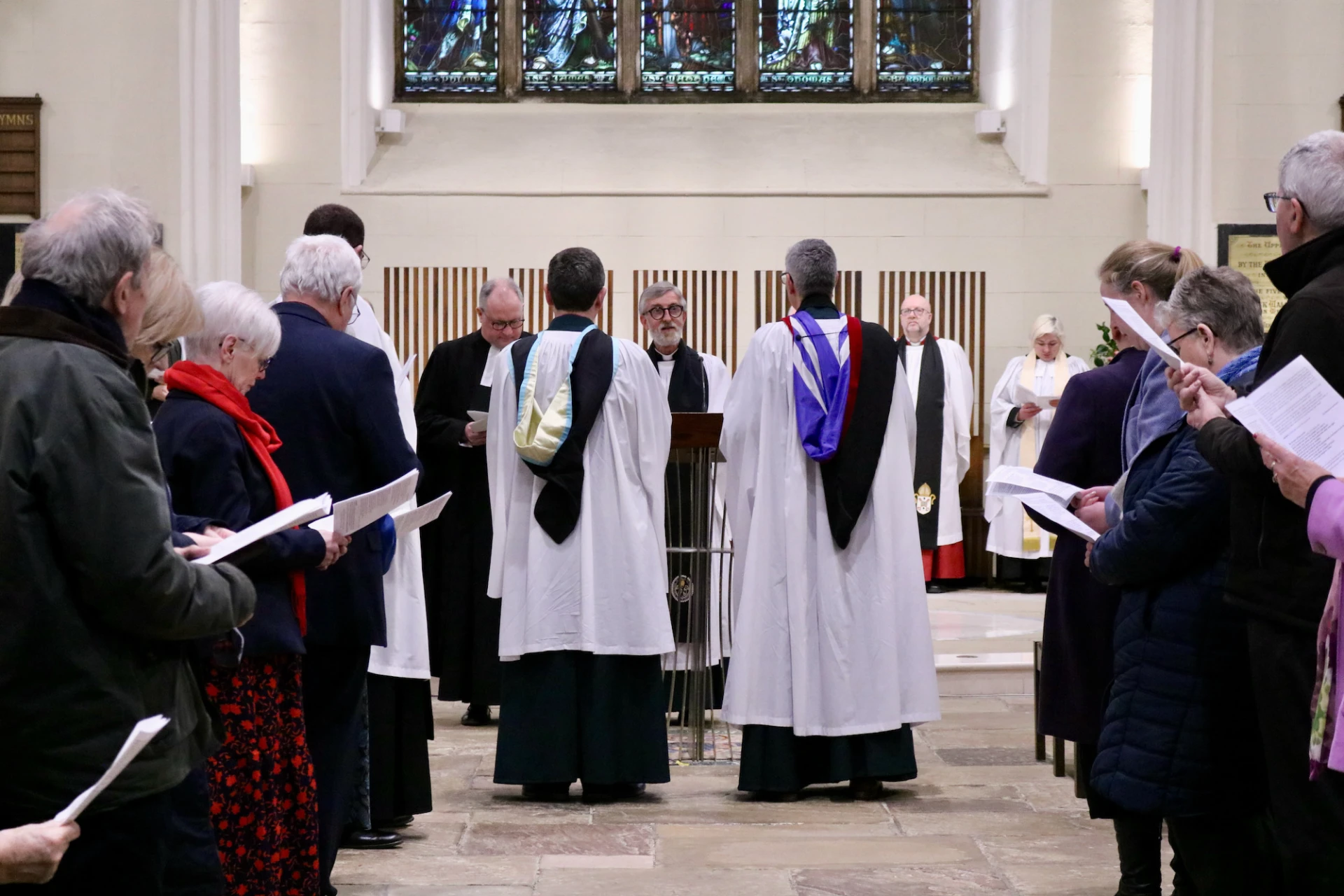 The Dean-elect is presented by Archdeacon Jim Cheshire