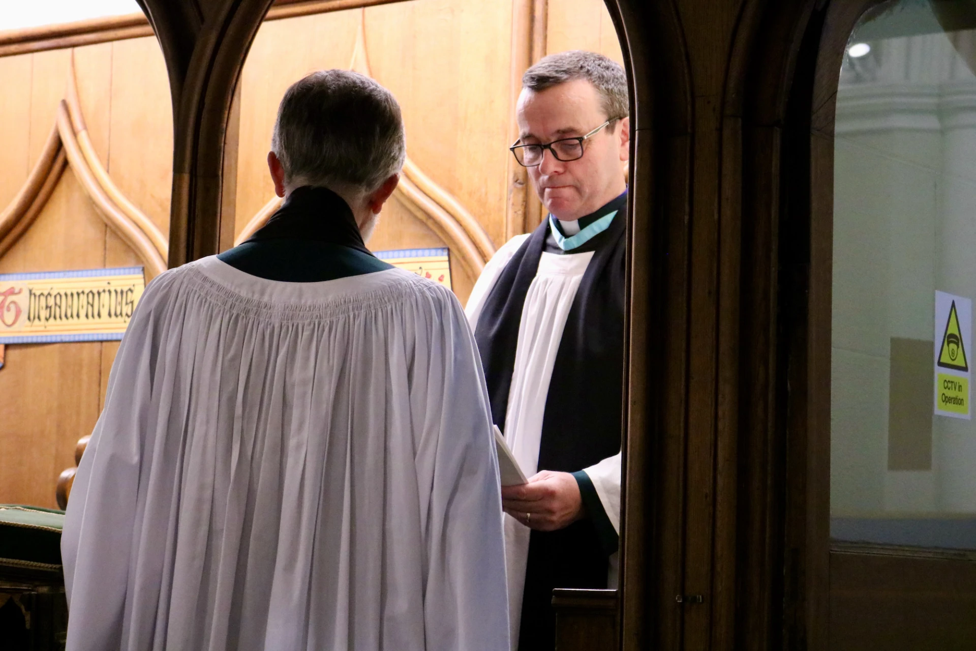 The Dean is assigned a stall in the cathedral
