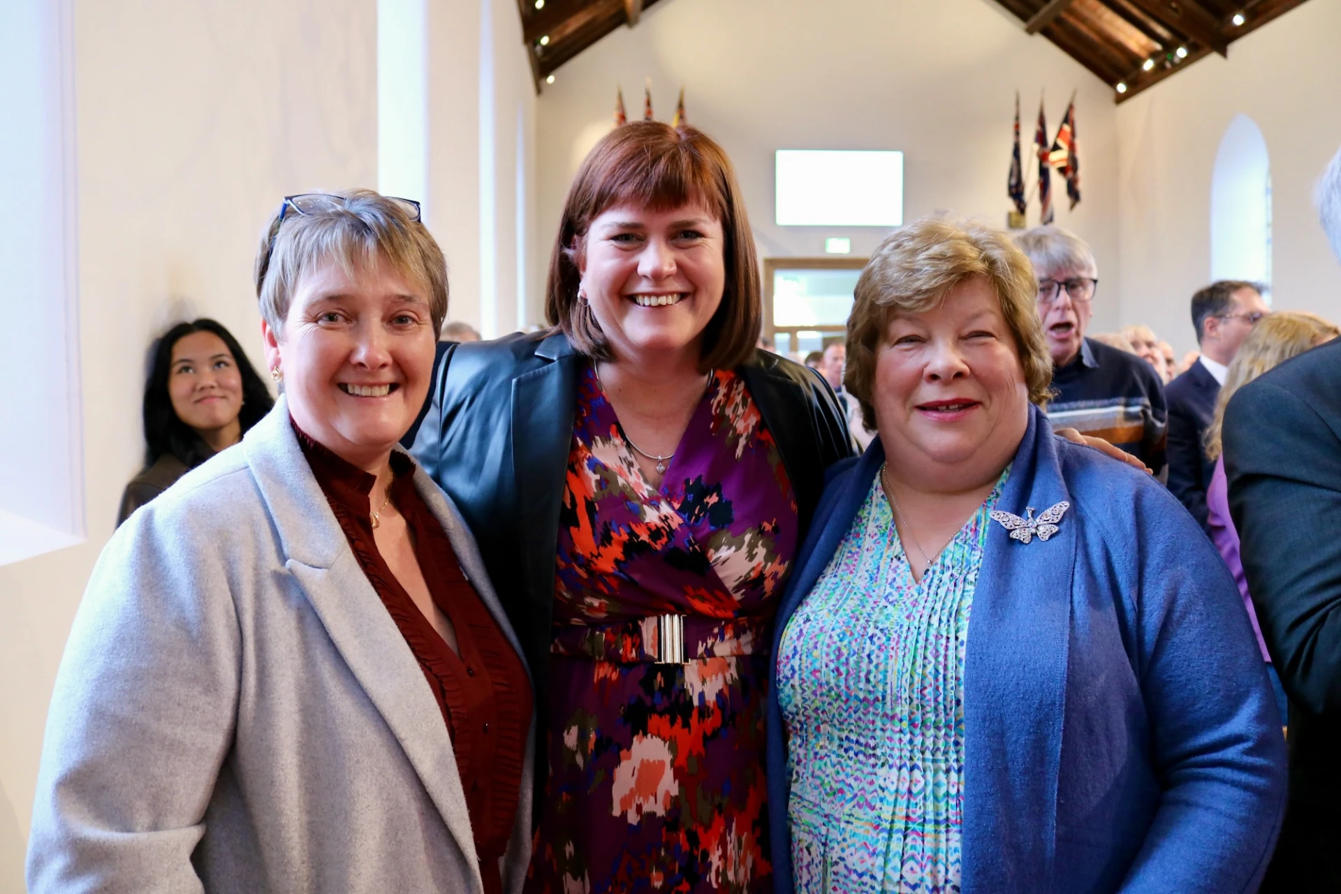 Wendy Campbell (Hon Treasurer), Lesa Martin (Bryan's wife) and Cynthia Crutchley (Hon Secretary)