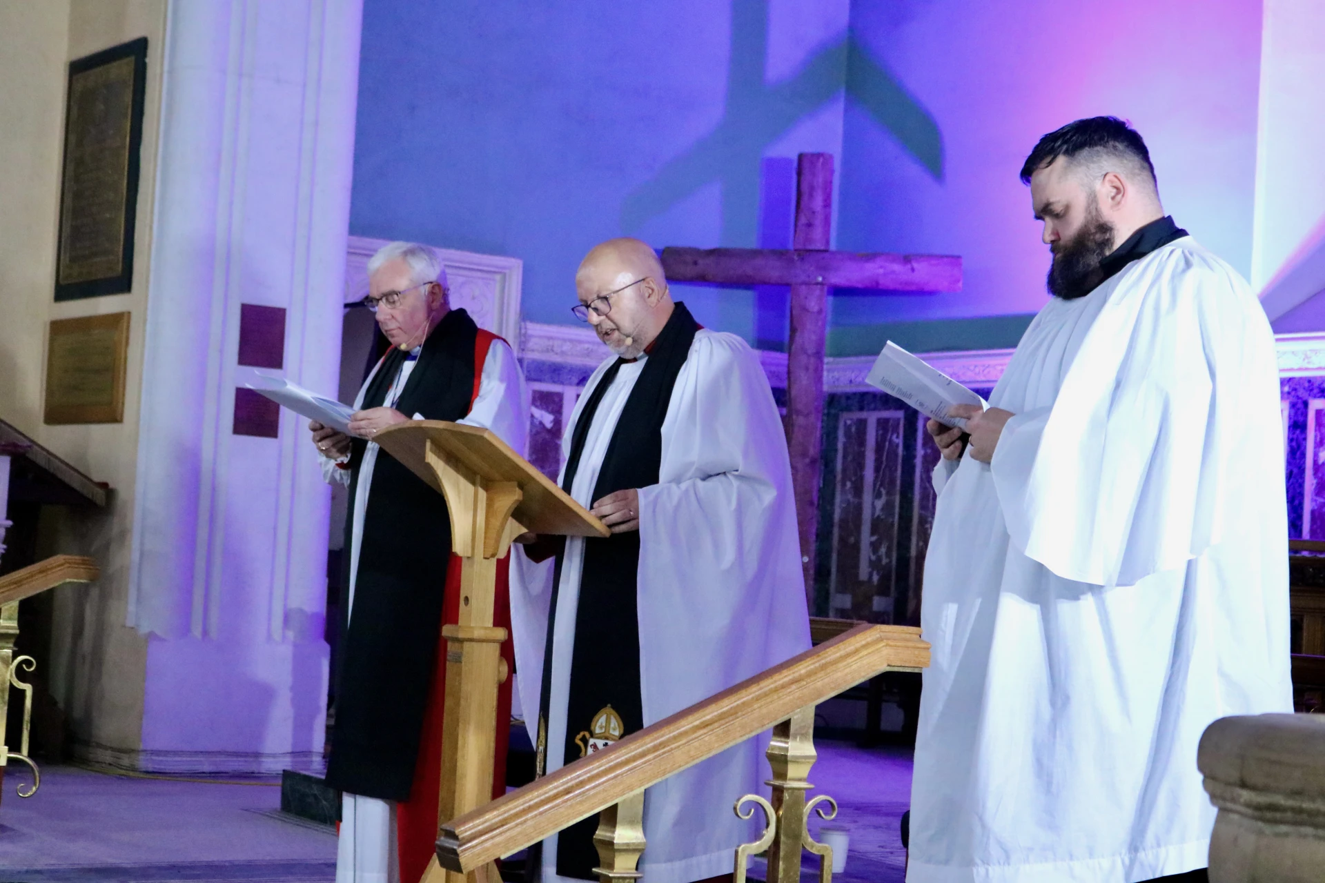 Bishop David, Archdeacon Mark and Ministry Associate, Billy Fyffe