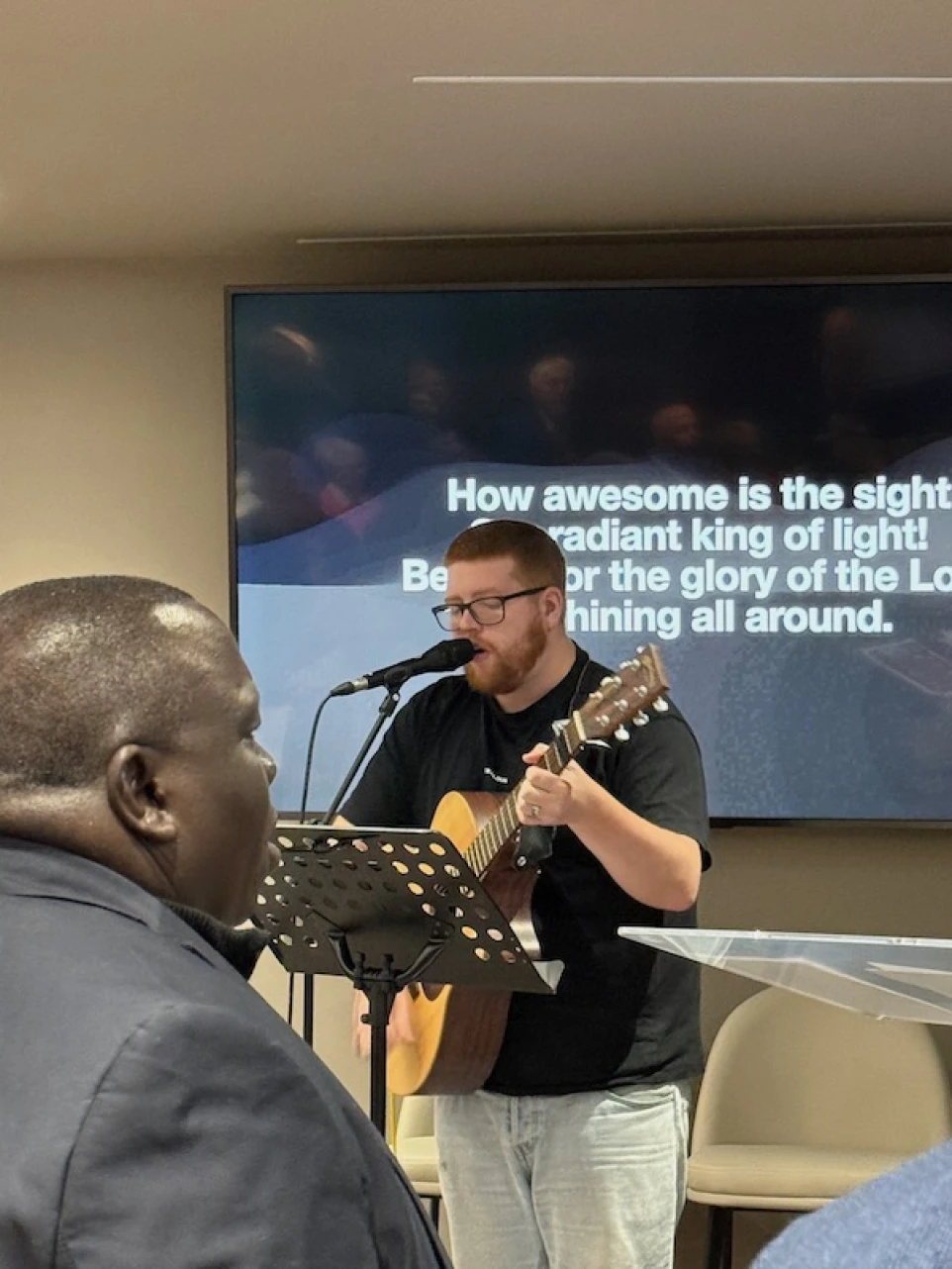 Worship leader Andrew McCaw